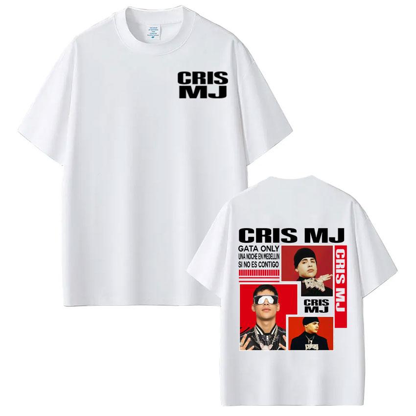 Rapper Cris Mj Tour 2026 Print Tshirts Men Women Clothes Loose Tshirts Shortsleeved Cotton Gothic Punk Oversized Tshirts