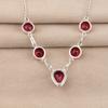 Natural Pink Rubellite Gemstone Silver Necklace 16-18" 925 Sterling Silver Handcrafted Jewelry RN-3-11