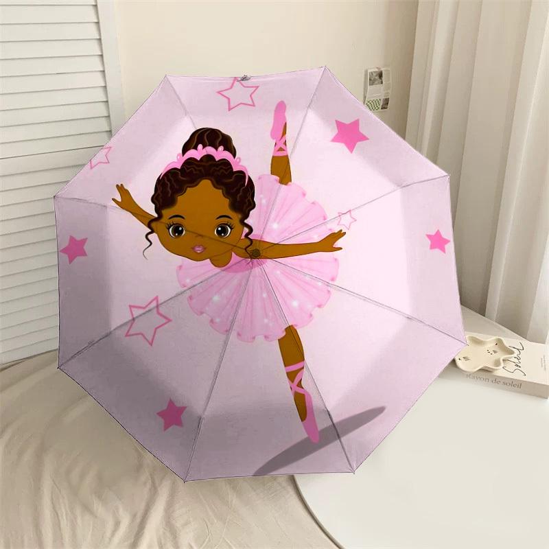 

1PC ballet dancer Umbrella-8-Rib Reinforced, Automatic Open, Lightweight & Durable, Cute Fashion Accessory for Outdoor, Beach or Casual Use, Beach Umb