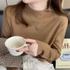 Il Nuovo Stile Autunnale di Maglione Lavorato a Maglia di Alta Gamma, Elegante, a Girocollo, Morbido e a Maniche Lunghe È un Maglione Leggermente Formoso e Snellente per Donne