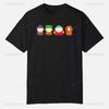 S-South Park Vlastní oblečení Vtipná trička s potiskem Bavlněná trička s krátkým rukávem Jednobarevná trička Oblečení Pánské Streetwear Grafické tričko