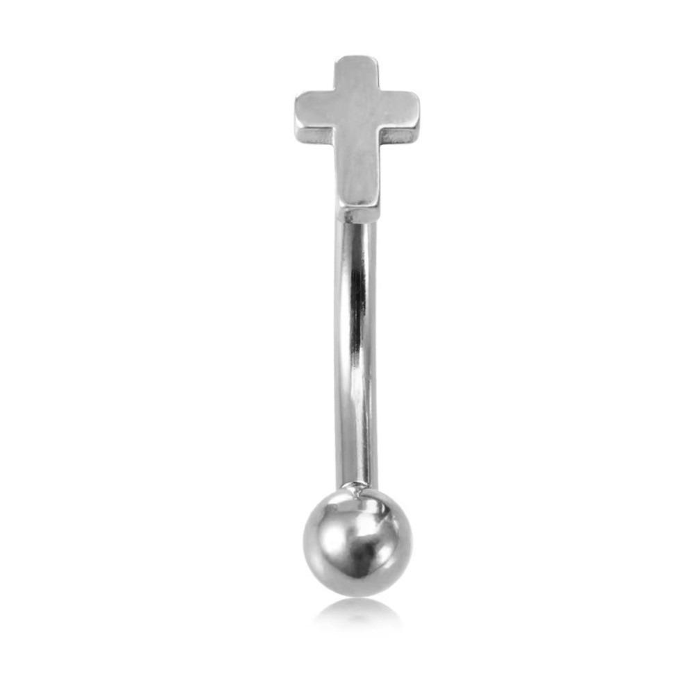 Star Curved Eyebrow Sticks Stainless Steel Punk Body Jewelry All-gender