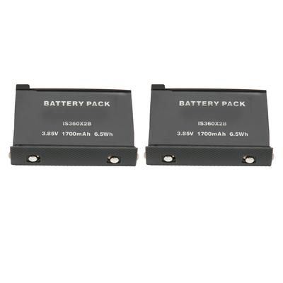 2-teiliger Kamera-Akku für Insta 360 ONE X2, 3,85 V, 1700 mAh, 6,5 Wh, Ersatz-Kamera-Akku