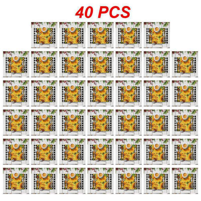 10~50PCS Printed Placemat Wear-resistant And Scratch-resistant Durable Cozy Kitchen Decoration Insulated Placemat Clear Pattern