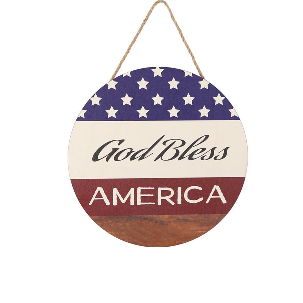 Unique Independence Day Wooden Signage For Festive Home Decor With American Flag Motif