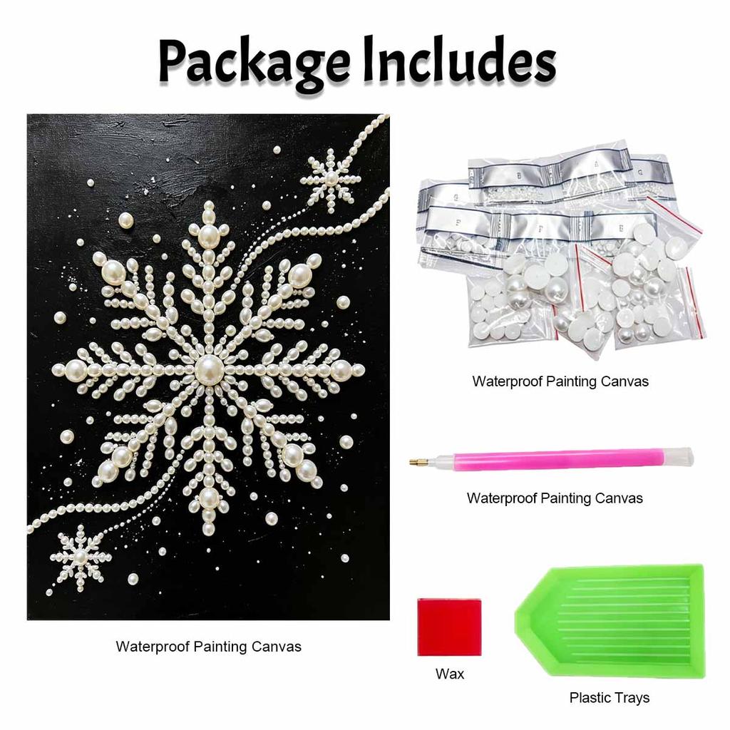 Christmas Snowflake Pearl Painting Kit Handmade DIY Home Decoration Painting