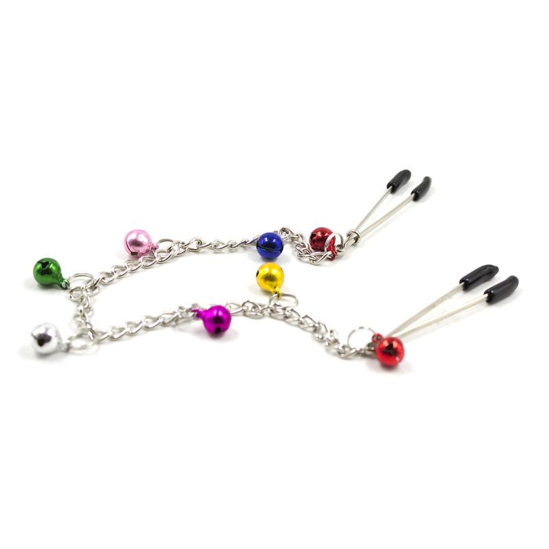 Colorful Bells Body Jewelry Chain with Adjustable Clips Clamps