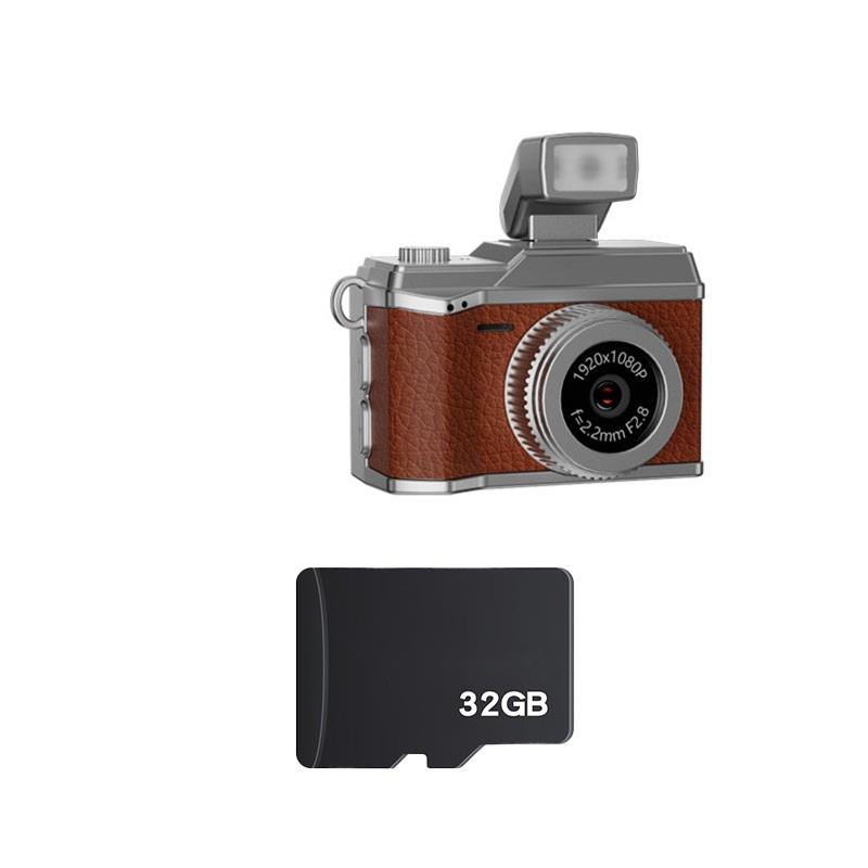 Mini Kamera do Noszenia Retro Kamera 1080P Przenośna Kamera Brelok na Zewnątrz Podróże Vlog Prezenty dla Dziewczyny Kobieta Dekoracja