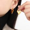 European and American Style Gold-Plated Titanium Steel Triangle Earrings