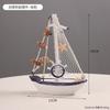Holz Segelboot Ornamente,Muschel,Bootsruder,Anker,Leuchtturm,Seevogel Dekoration Boot,Wohnzimmer Kinderzimmer Dekoration Geschenk