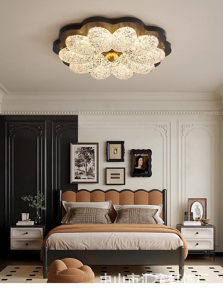 Used Walnut Full Spectrum Ceiling Light for Master Bedroom - Modern Minimalist American Retro Design