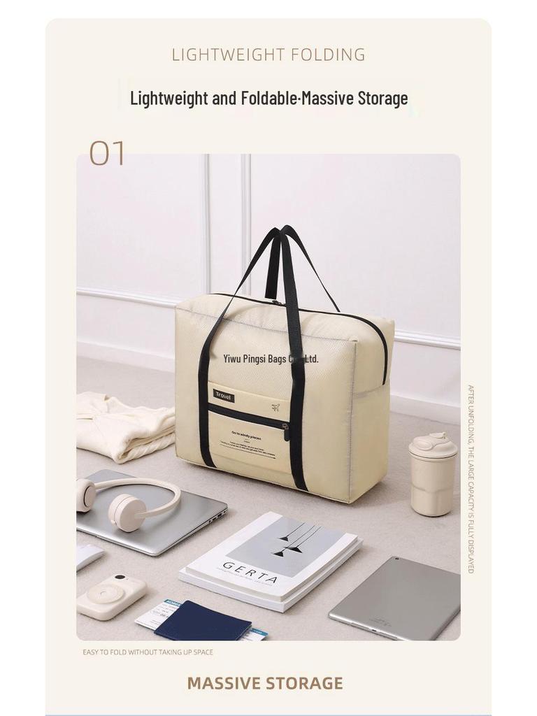 Women's Large Capacity Lightweight Carry-on Travel Bag - Foldable Organizer for Short Trips & Business Outings