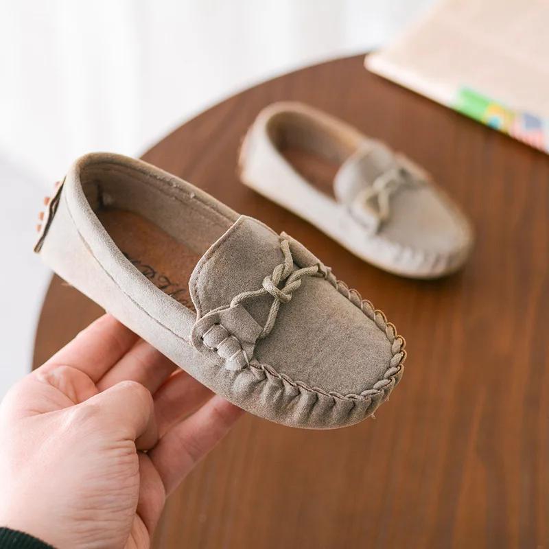Kinder Wildlederschuhe Frühling Sommer Atmungsaktiv zum Hineinschlüpfen Lässig Kinder Sneaker Junge Mädchen Baby Kleinkind Bootsschuhe Flache Schuhe Loafer G04191