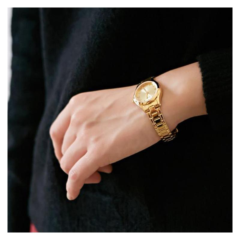 Casio STANDARD Series Retro Pointer Series Quartz Movement Stainless Steel Strap Japanese and Korean Watch Women's Watch Gold Dial LTP-1275G-9A