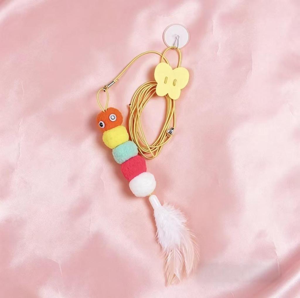 Interactive Electric Cat Toy with Hanging Teaser Stick and Elastic Rope