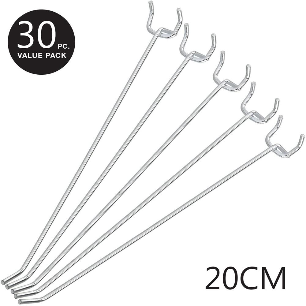 

Shelf for Pegboard Home Storage Assortment Stationary Shop Organizer Hook Hardware Tripod Hook length 20cm