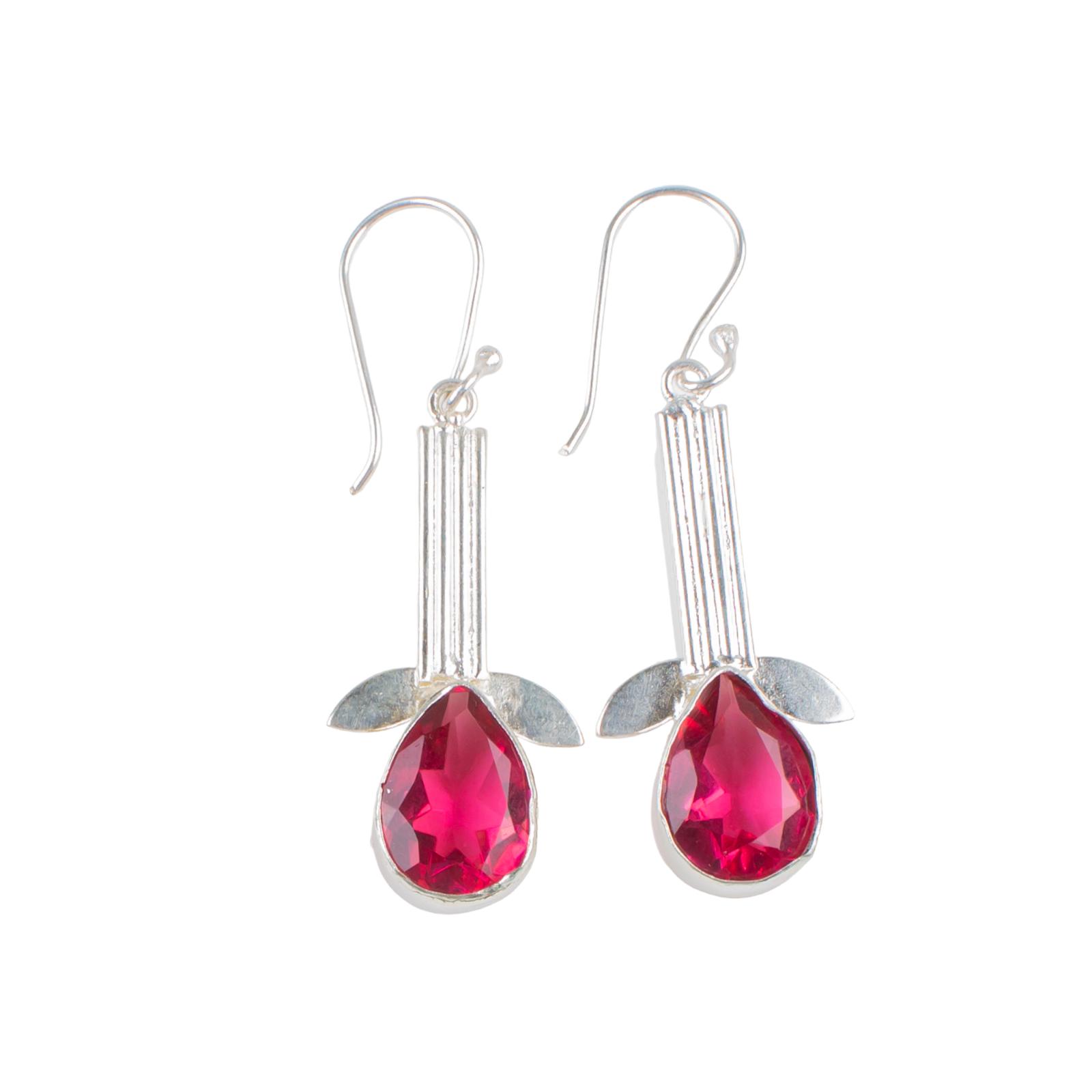 

Pink Tourmaline Gemstone 925 Sterling Silver Handcrafted Jewelry Earrings 2.00 EE-36-18