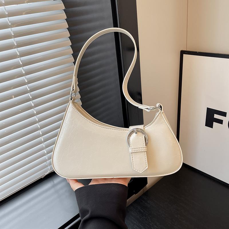 Women's Fashiable Single Shoulder Bag Adjustable Crossbody Bag Crescent Bag with Buckle Design Lightweight and Durable