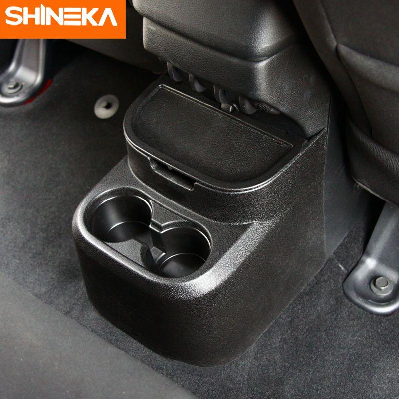 SHINEKA Drinks Holders For Jeep Wrangler Car ABS Rear Storage Box Water Cup Holder Accessories For Jeep Wrangler JK