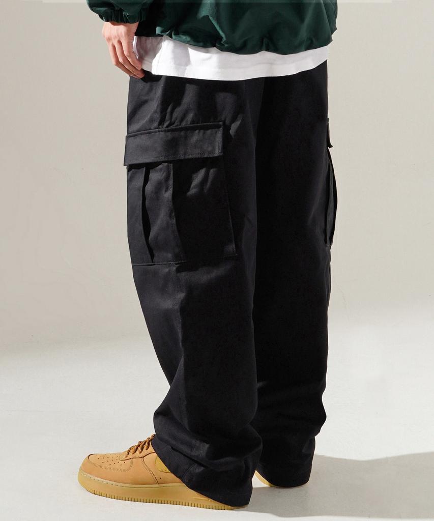FP142 Volume Cargo Wide Pants Black Sjlp1415
