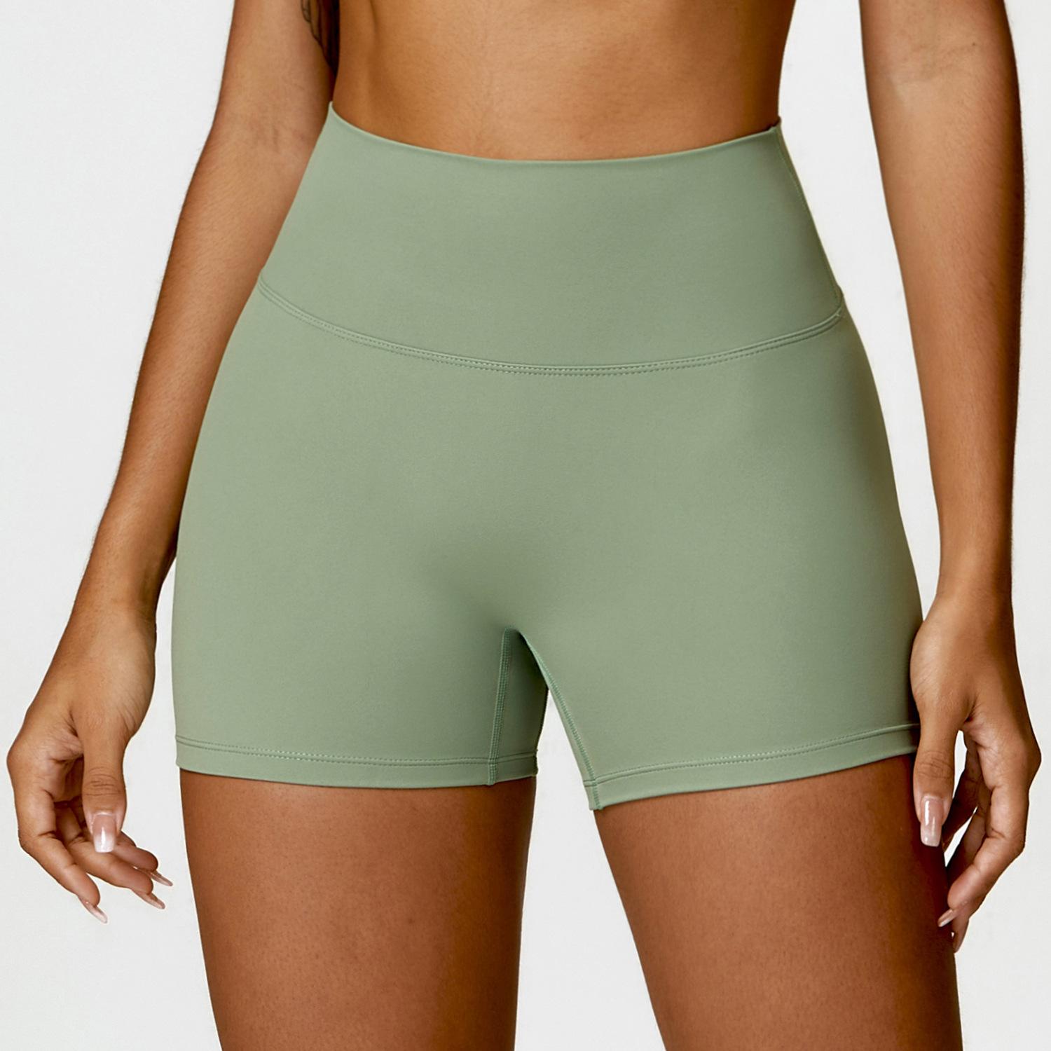 

Shaved High Waisted Yoga Shorts, Cinching Belly, Peach Lifting Buttocks, Running And Fitness Pants, Tight Fitting Sports Shorts L