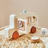 1PC Wooden Bus Toy Montessori Hand-pushed Car Baby Hand-eye Coordination Exercise Toys Parent-child Interactive Games Baby Gifts
