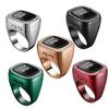 Diamond Finger Digital Counter Rings with Azan Alarm Vibration Reminder Unisex Intelligent Tasbih Tracks for Islamic Prayer Ring 1