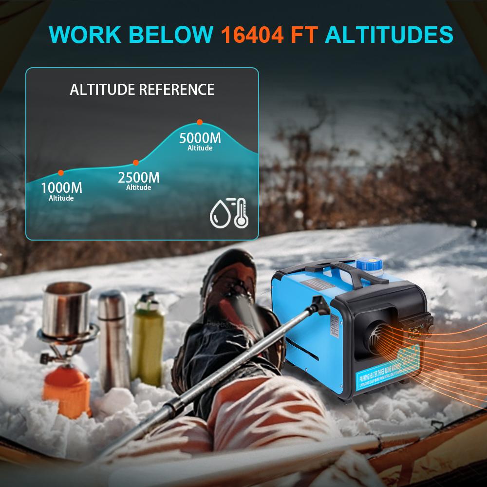 12V&24V&220V AC&DC Universal Diesel Air Heater All In One Parking Heater 2-8KW With Bluetooth Control For Home RV Vehicle