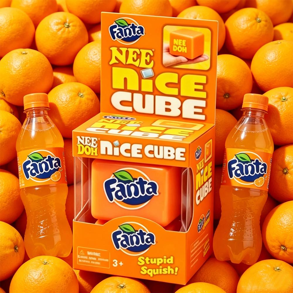 Fanta X Needoh Nice Cube Squishy Spielzeug Stressabbau Fidget Spielzeug Langsam Rückprall Knetspielzeug Für Kinder Erwachsene Büro Schule Sammlerstück