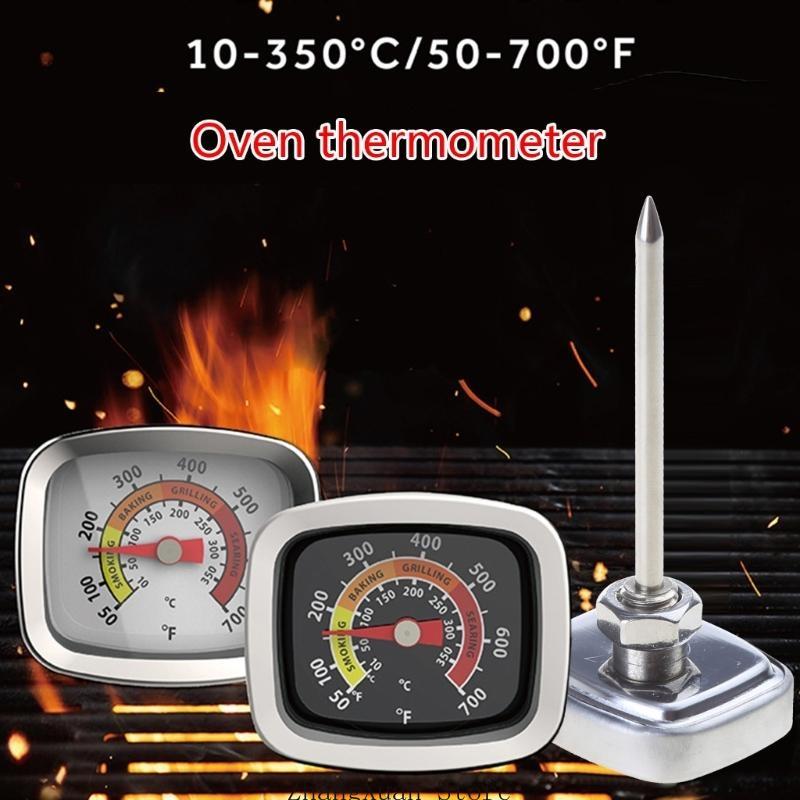 Industrial Grade BBQ Thermometer Gauges Stainless Steel Smoking Temp Gauges 3XUF