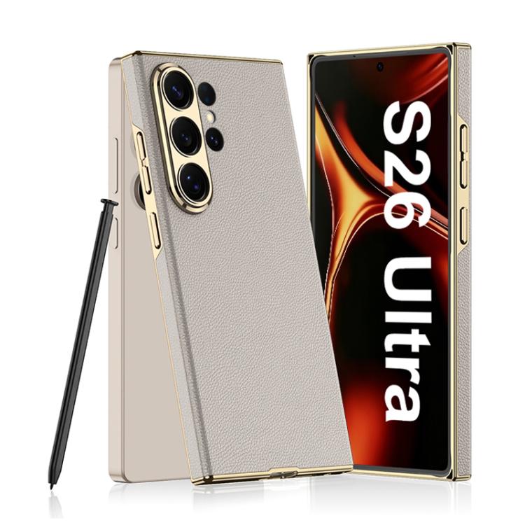 GKK Plating Leather Curved Phone Case without Pen For Samsung Galaxy S26 Ultra 5G