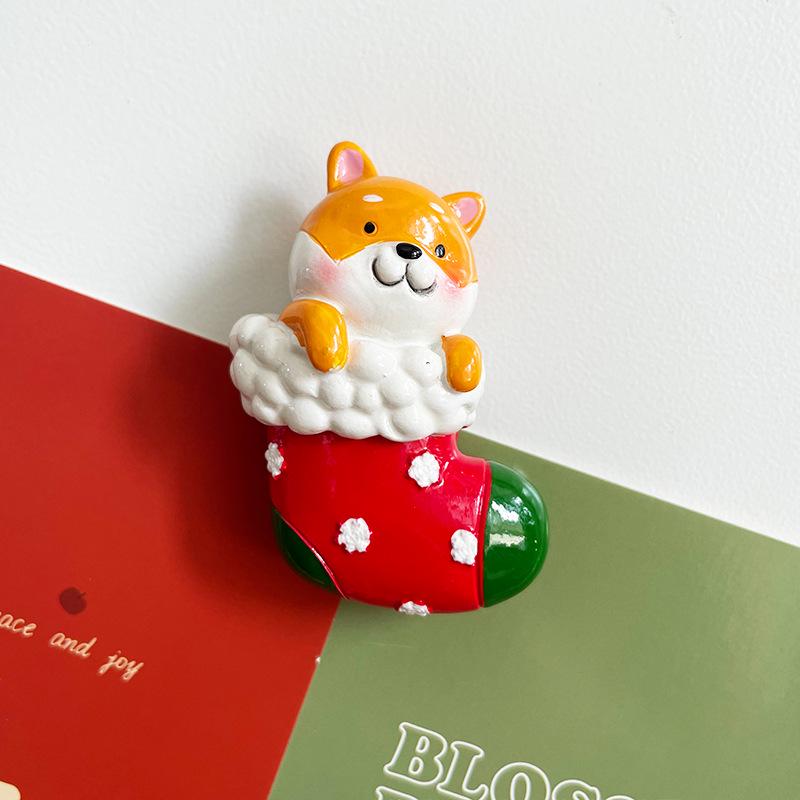 3D Nordic Santa & Reindeer Christmas Refrigerator Magnets