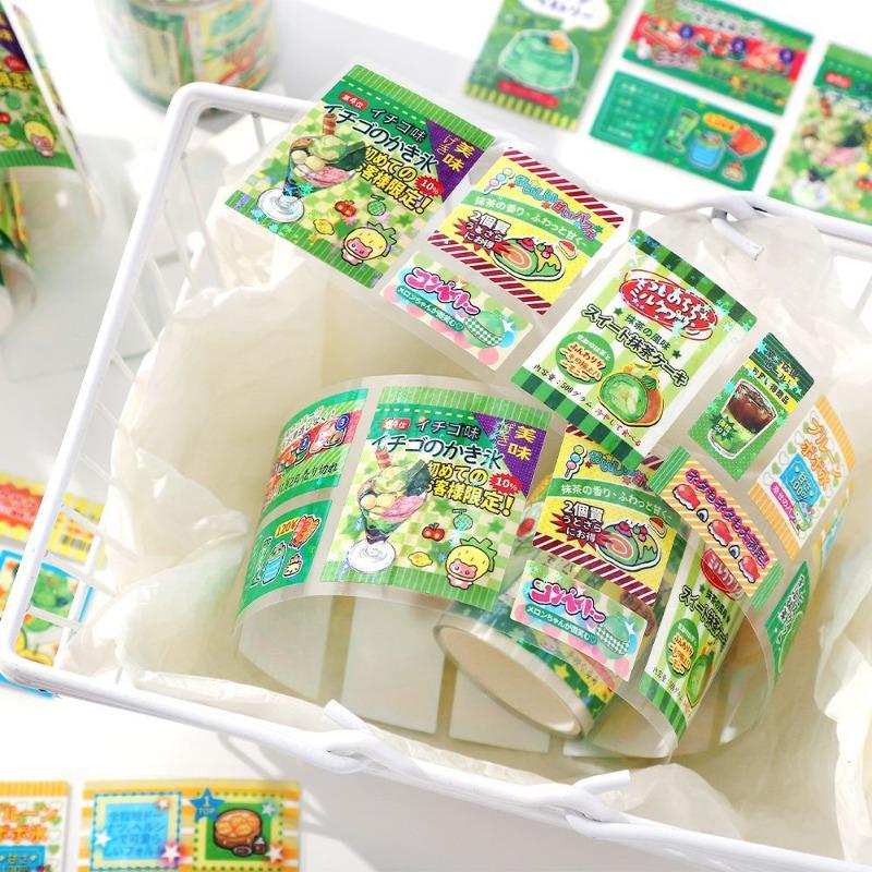 Sparkling Food Theme Washi Tape Stickers -Small Food Era Series Ins Style Journal Decor DIY Scrapbook Supplies for Planners