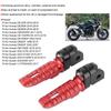 Akozon Front Foot Peg Rest Pedal for Honda Aluminum Alloy CB125RCB300R CB1300SF CB600F OE: FP-274-Set (Red)