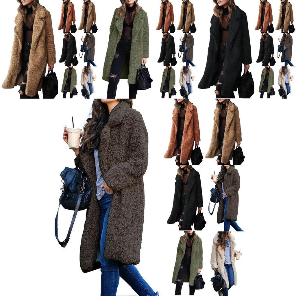 Luxurious Women Jacket Ladies Long Teddy Bear Cardigan Coat Faux Fur For Winter Warmth