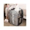 1 Folding Printed Laundry Basket For Dormitories And Bathrooms
