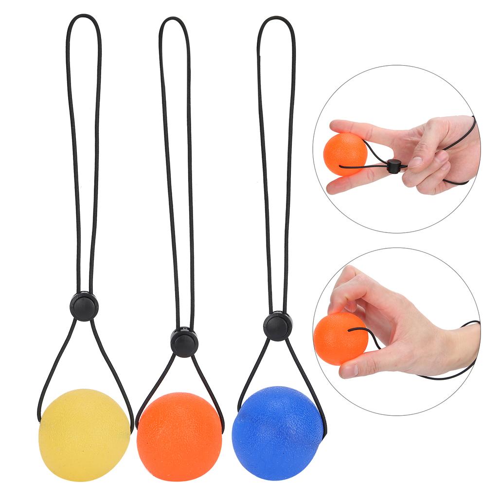 Finger Exercise Ball Fitness Hand Finger Strength Stretch Training Ball for Rehabilitation(Yellow 15 Hardness Orange 20