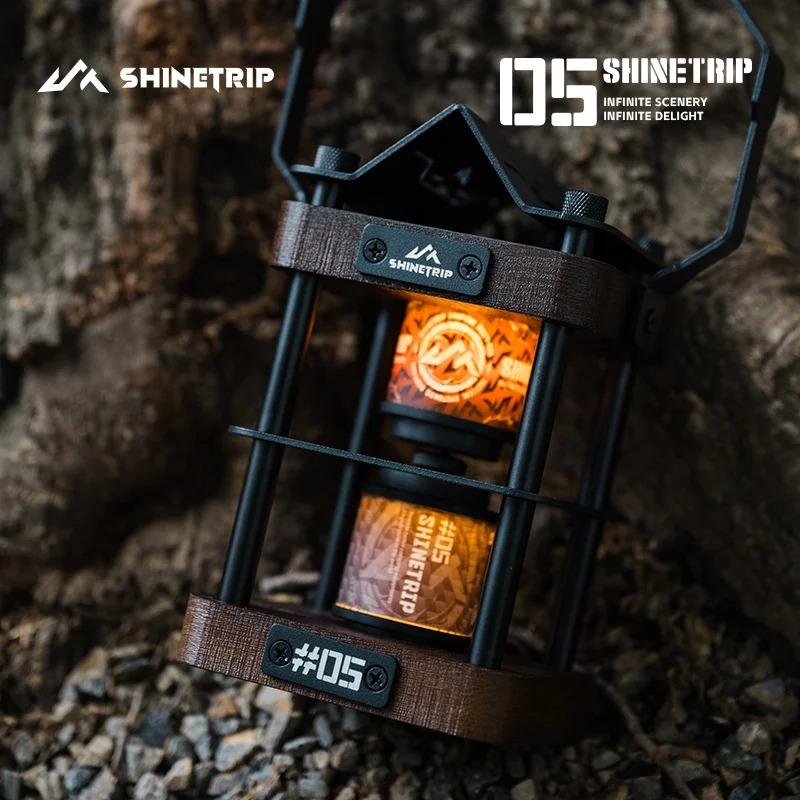 ShineTrip Portable Magnetic Camping Light , Rechargeable Rotating Tent Lamp & Artistic Stainless Steel Stand for Outdoor Hiking