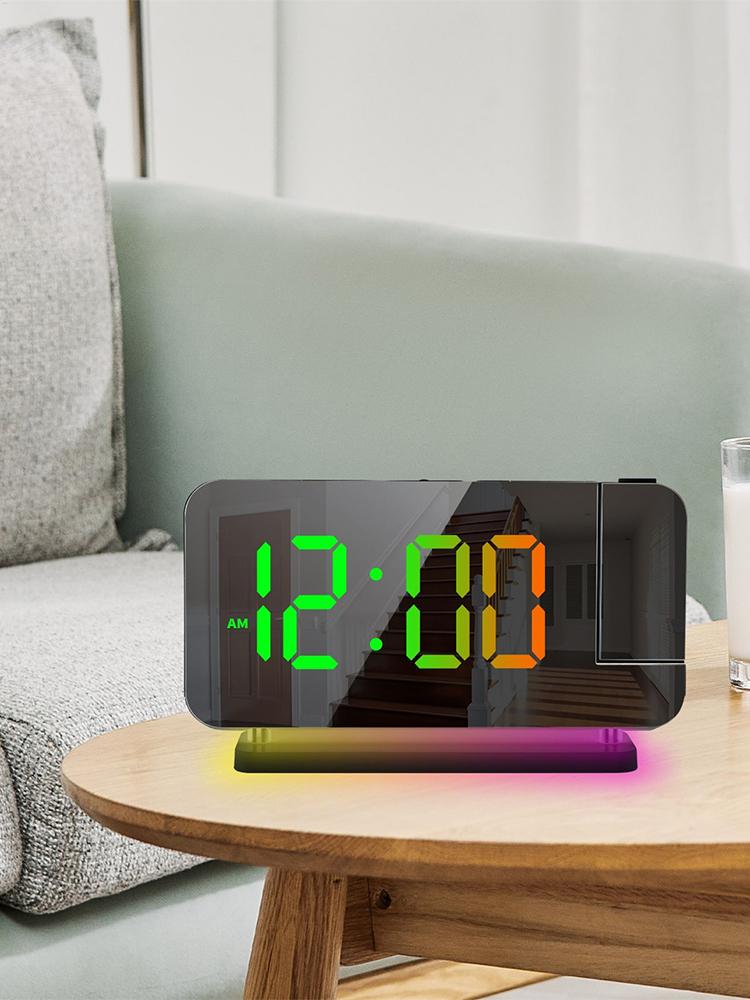 Digital Alarm Clock LED Display Adjustable Brightness Projection LED Alarm Clock for Bedrooms Living Rooms Kitchens Desk