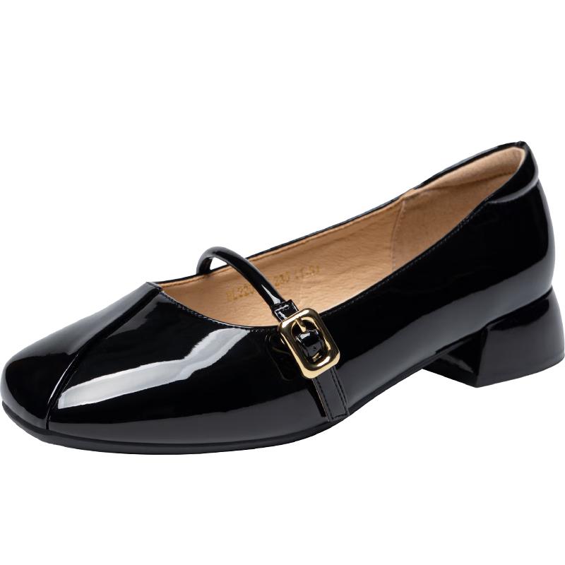 ZHR BL220 Women s Mary Jane Thick-Heel Pumps 38
