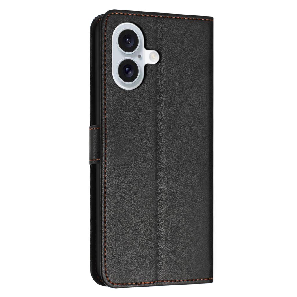 For iPhone 17 Case Stand Wallet Leather Phone Cover with Strap