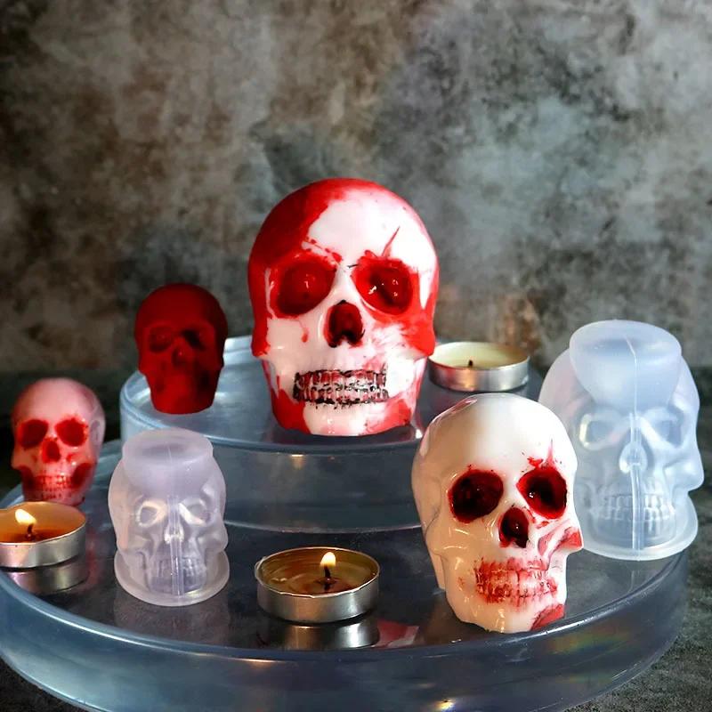 Scarface Skull Glue Mold Skull Silicone Candle Mold Halloween Diy