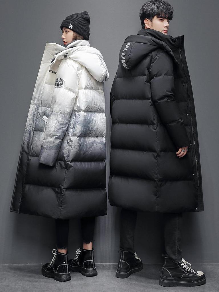 Pánská zimní bunda střední délky - 90% prachové peří bíé kachny, kvalita zkontrolována, hřejivá pro páry