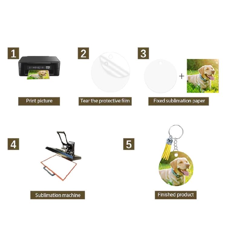 80pcs Keychain Making Kits with Assorted Tassels Double Sided Sublimation Aluminum Key Chain Blanks Accessories