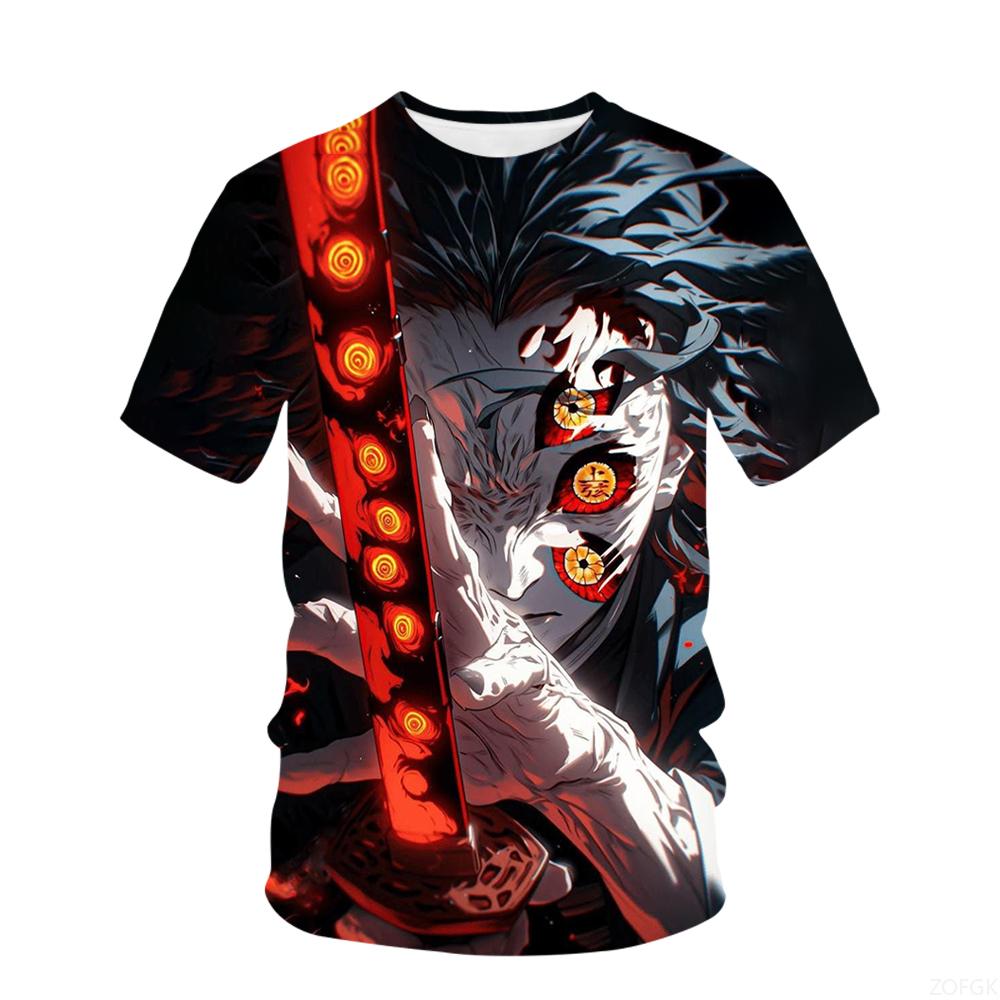 Summer Novelty Cartoon Anime Ninja 3D Print Short Sleeved Children's T-shirt Boys' Top