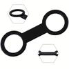 10cm Durable Plastic Diving Snorkel Holder Black Double Ring Snorkel Retainer for Adult Water Sports