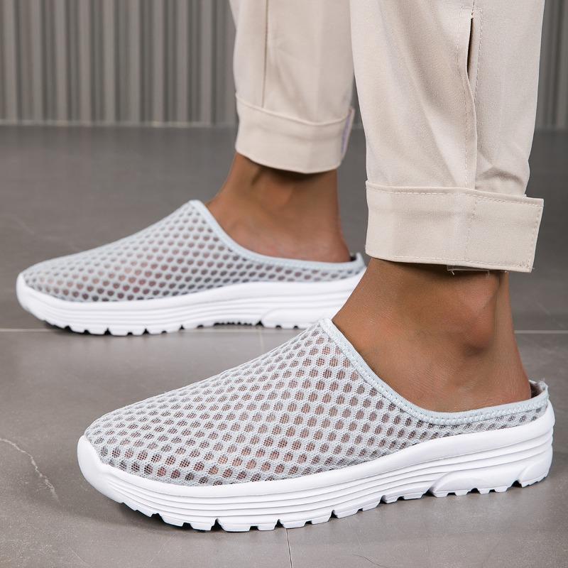 Women's Backl Walking Sneakers Summer Girls' Footwear Slip-on Mules Shoes Comfort Casual Travel Mule Slippers for Girl