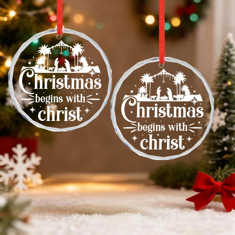 1pc/2pcs Christmas Acrylic Ornament,Spirit and Festive Holiday Decor,Perfect Reminder of The True Essence of Christmas,deal Gift for Family and Faith