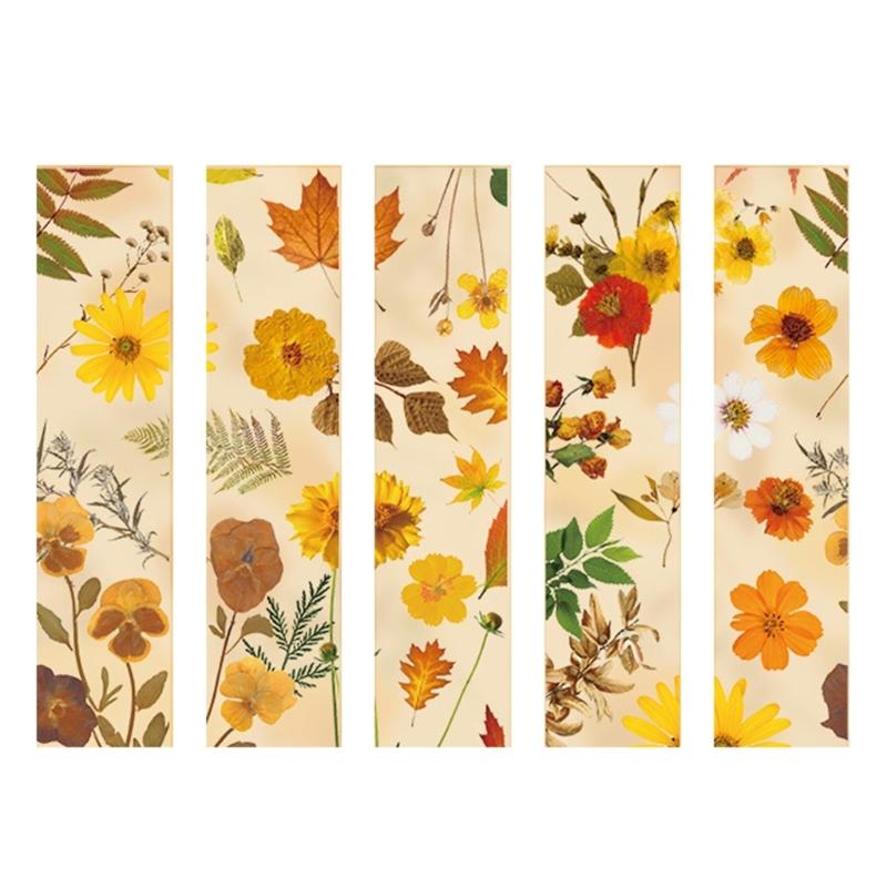 

Clear Bookmarks, Unique Vintage Bookmarks Handmade Page Mark Dried Flower Book Marks with Pendant for Book Lovers Gift