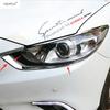 2 Pcs Chrome Accessories For Mazda 6 Atenza Sedan 2013 2014 2015 Front Head Light Lamp Eyelid Eyebrow Strip Decor Cover Kit Trim